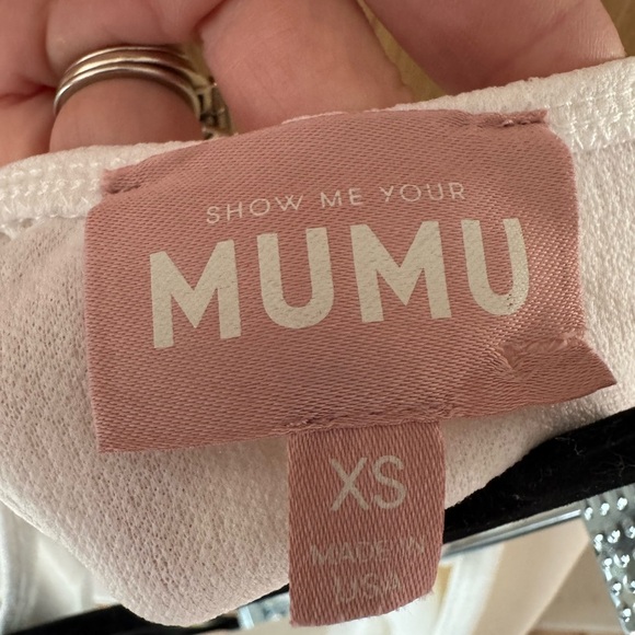 Show Me Your MuMu White one shoulder bodysuit, new without tags - Picture 4 of 4